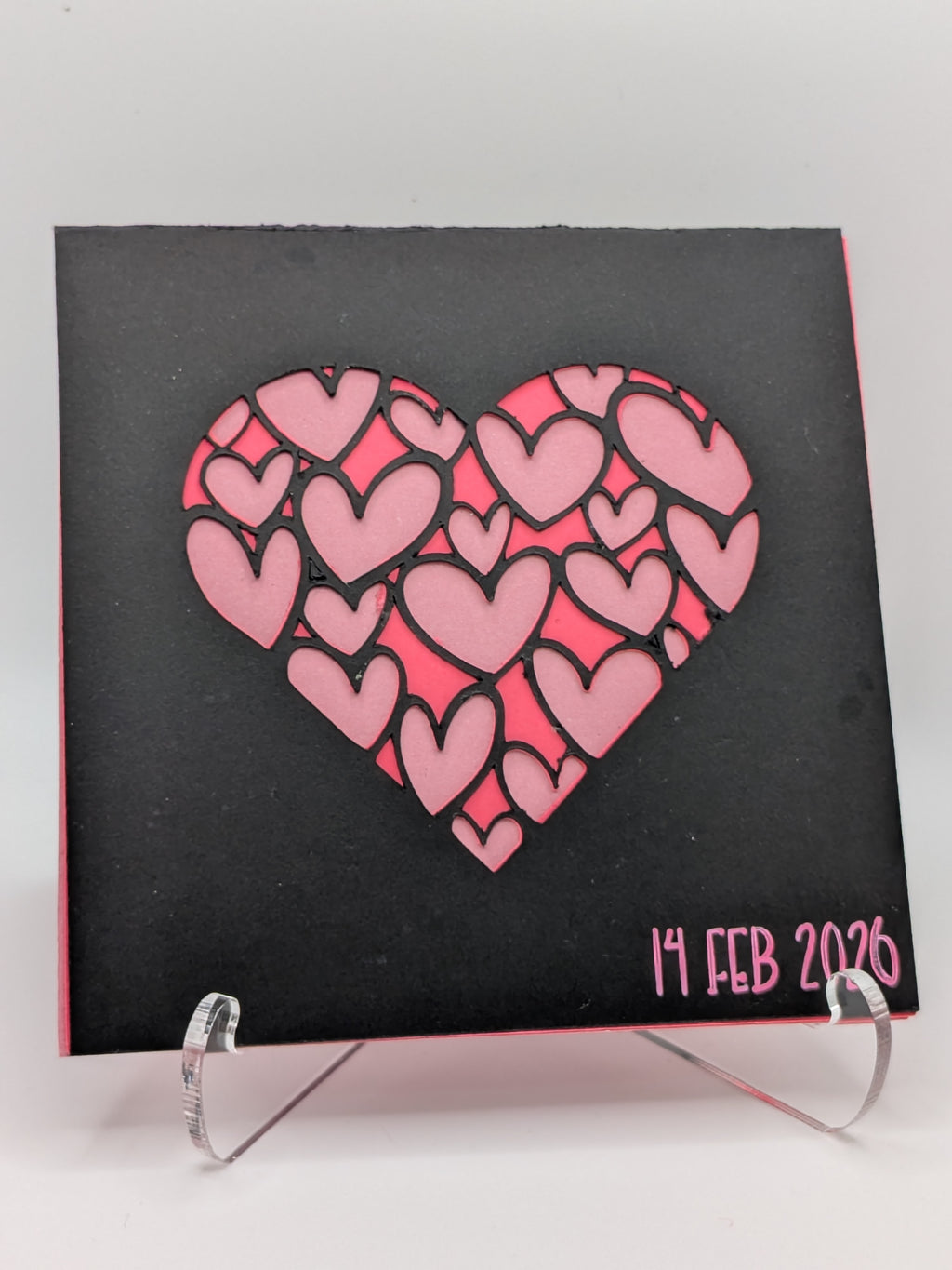 Valentine's Day Card - pink hearts
