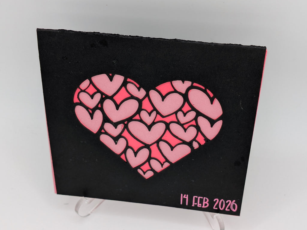 Valentine's Day Card - pink hearts