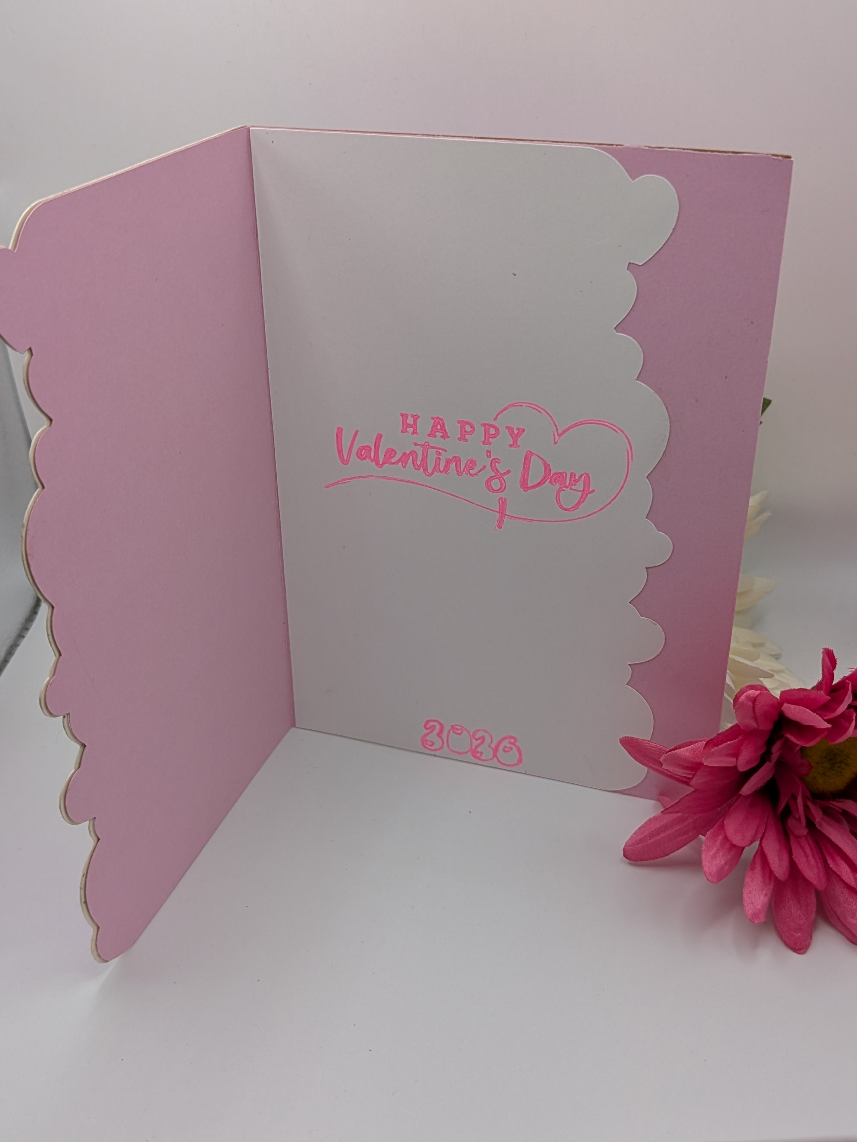 Valentine's Day Card - cutout roses