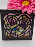 Valentine's Day Card - purple mosaic