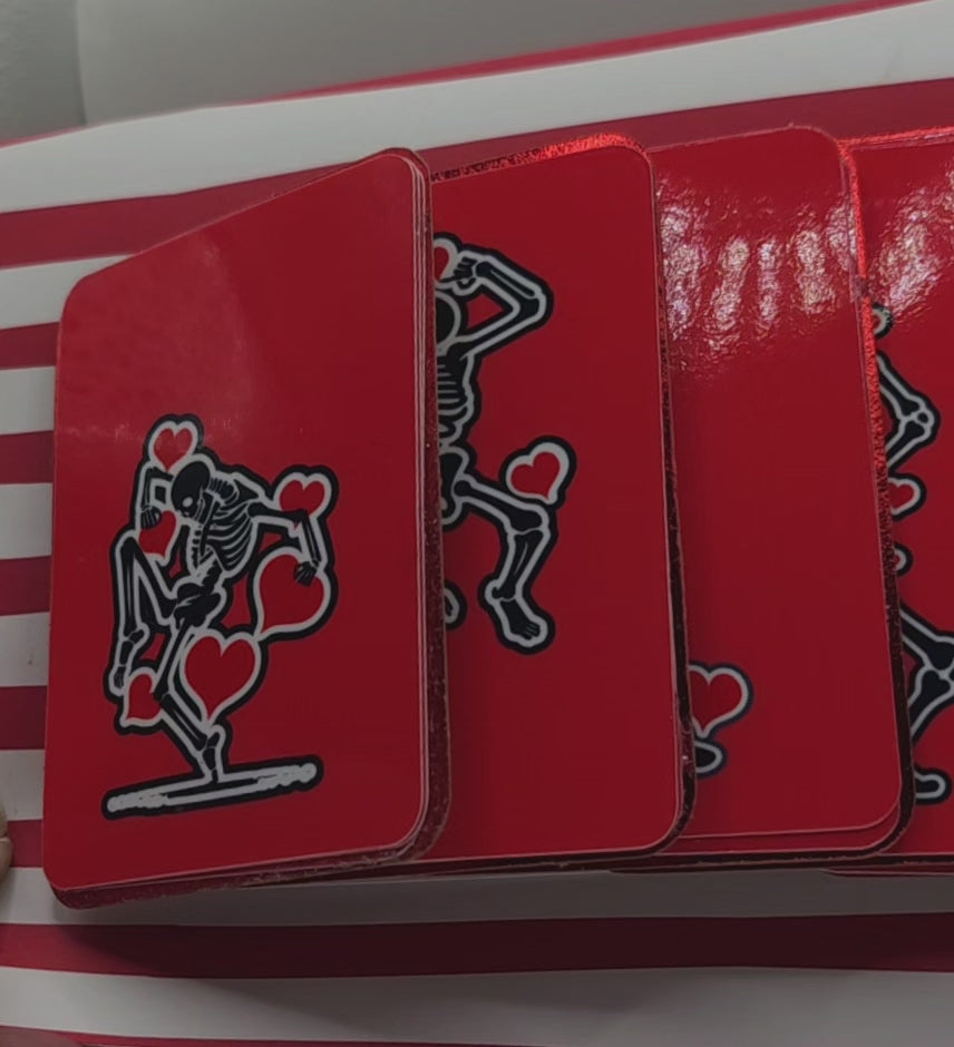 Valentines's Day Card - Dancing Skeletons